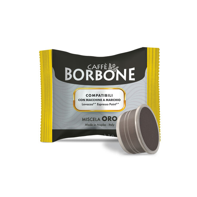 FAPBO4 100 Capsule Caffe Borbone Miscela Oro 100% Arabica Compatibili Lavazza Espresso Point Crema E Aroma - immagine 1