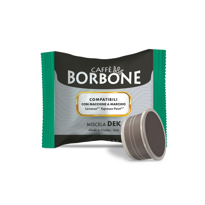 FAPBO5 100 Capsule Caffe Borbone Miscela Deca Decaffeinato Dek Compatibili Lavazza Espresso Point Crema E Aroma - immagine 1