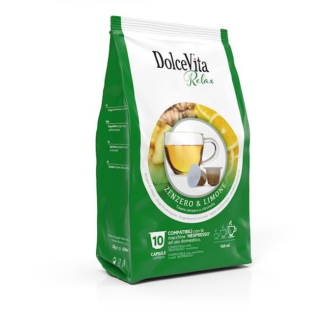 NESZEN 10 Capsule Tisana Zenzero E Limone Compatibili Nespresso De Longhi Krups Inissia Lattissma - immagine 1